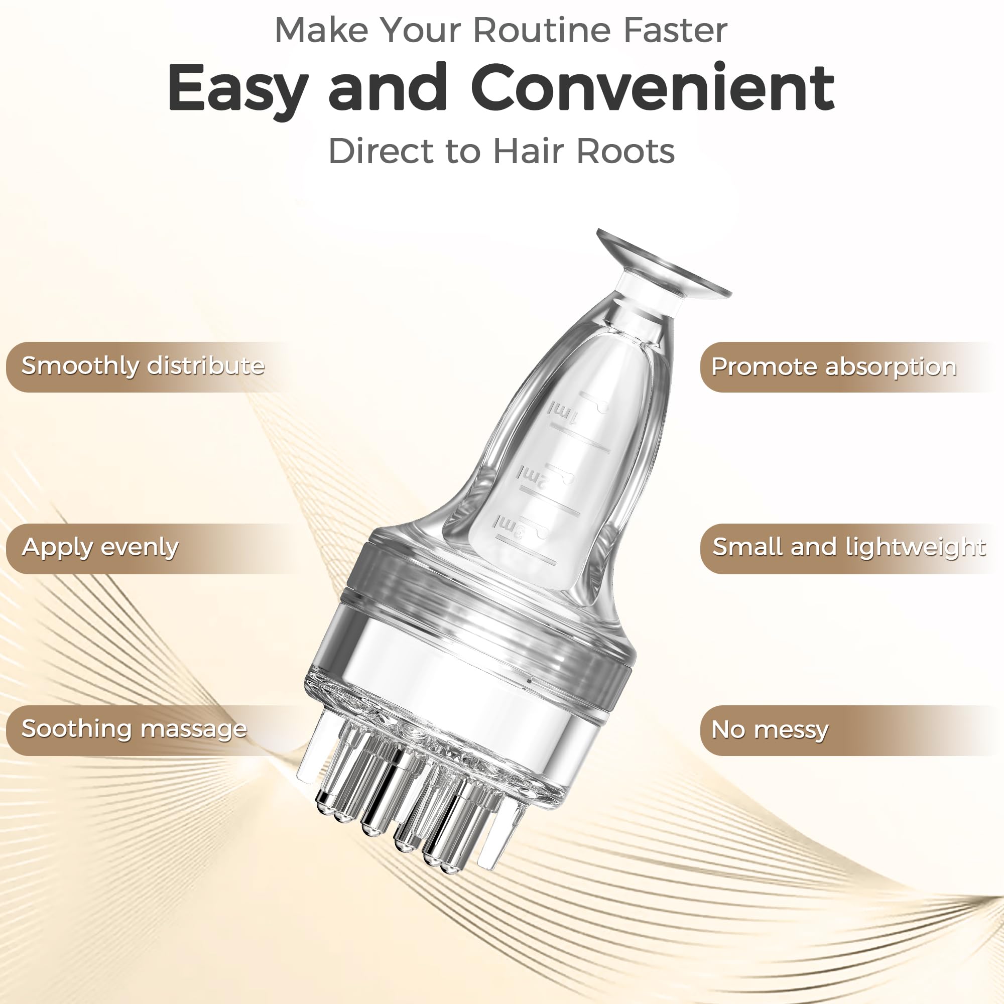 WL-YBOPRO liquid flowing through comb tip demonstrating controlled, no-waste dispensing