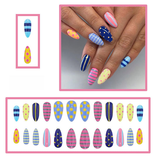 WLGDLH close-up of smooth striped nail surface highlighting durable acrylic finish