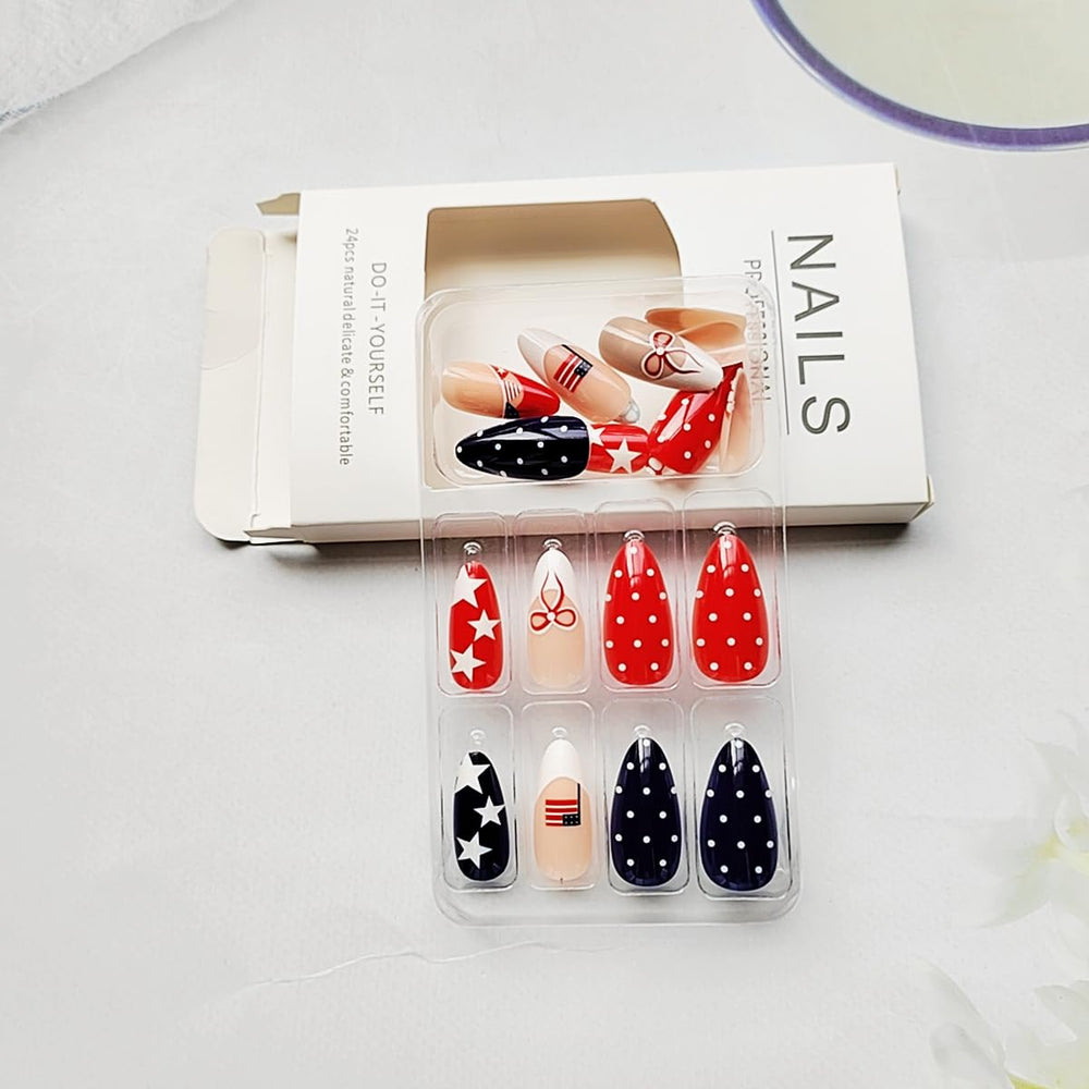 WLGDLH nails beside ruler for scale, helps choose correct size for fingers