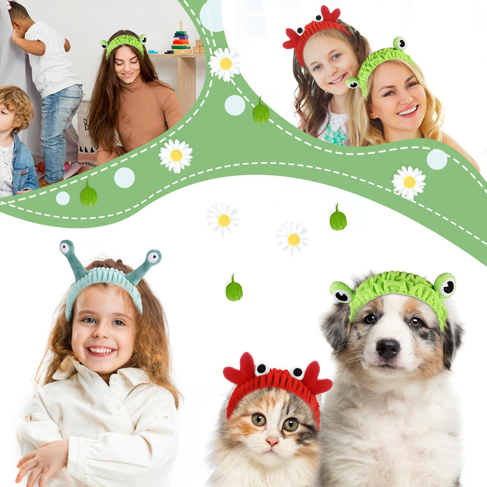 WLLHYF hand holding headband shows size and stretch to fit most heads