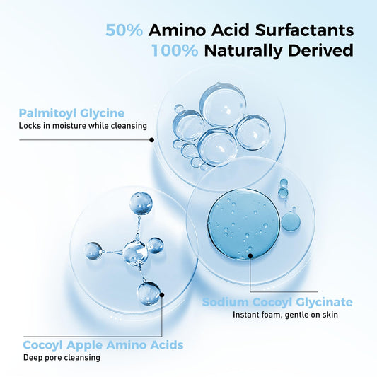 WNP pump dispensing soft foam texture for hydrated cleansing