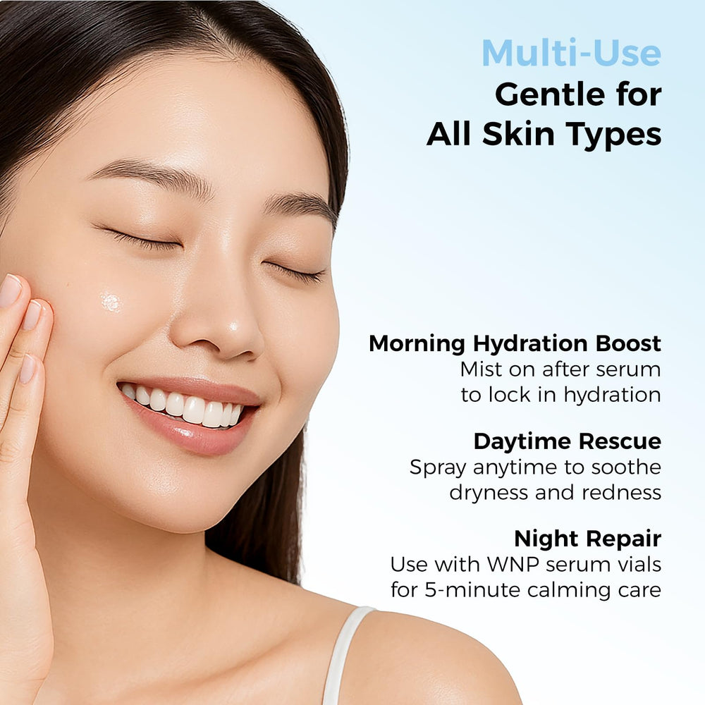 WNP toner pour on hand demonstrating lightweight feel and easy layering