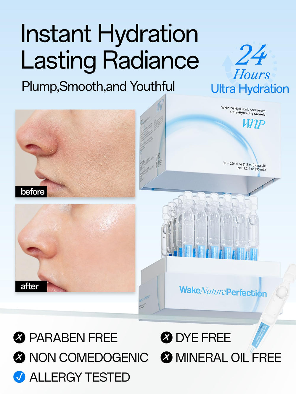 WNP single-use vial closed, convenient travel-friendly packing