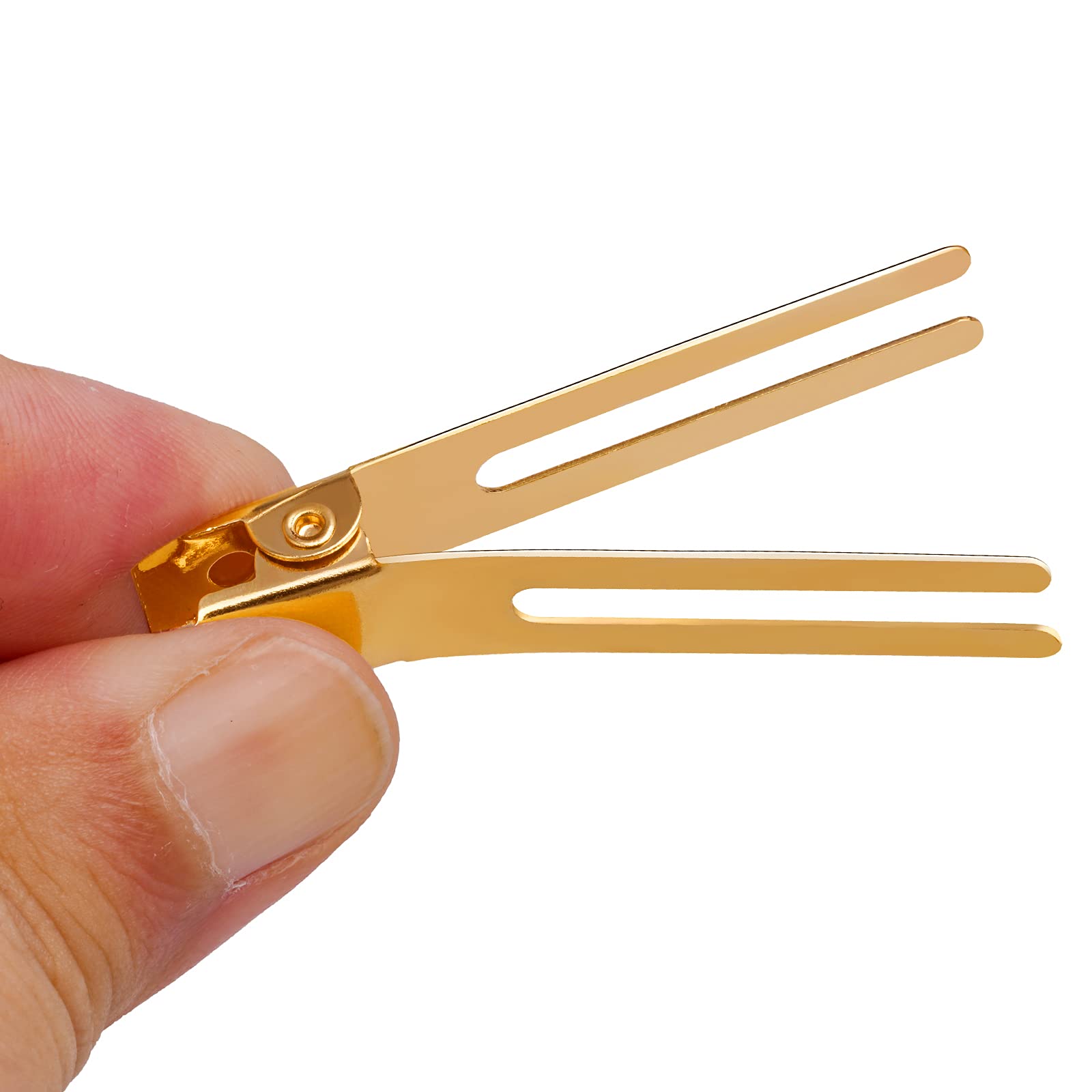 Wobe clip holding a pin curl securely for long-lasting styling