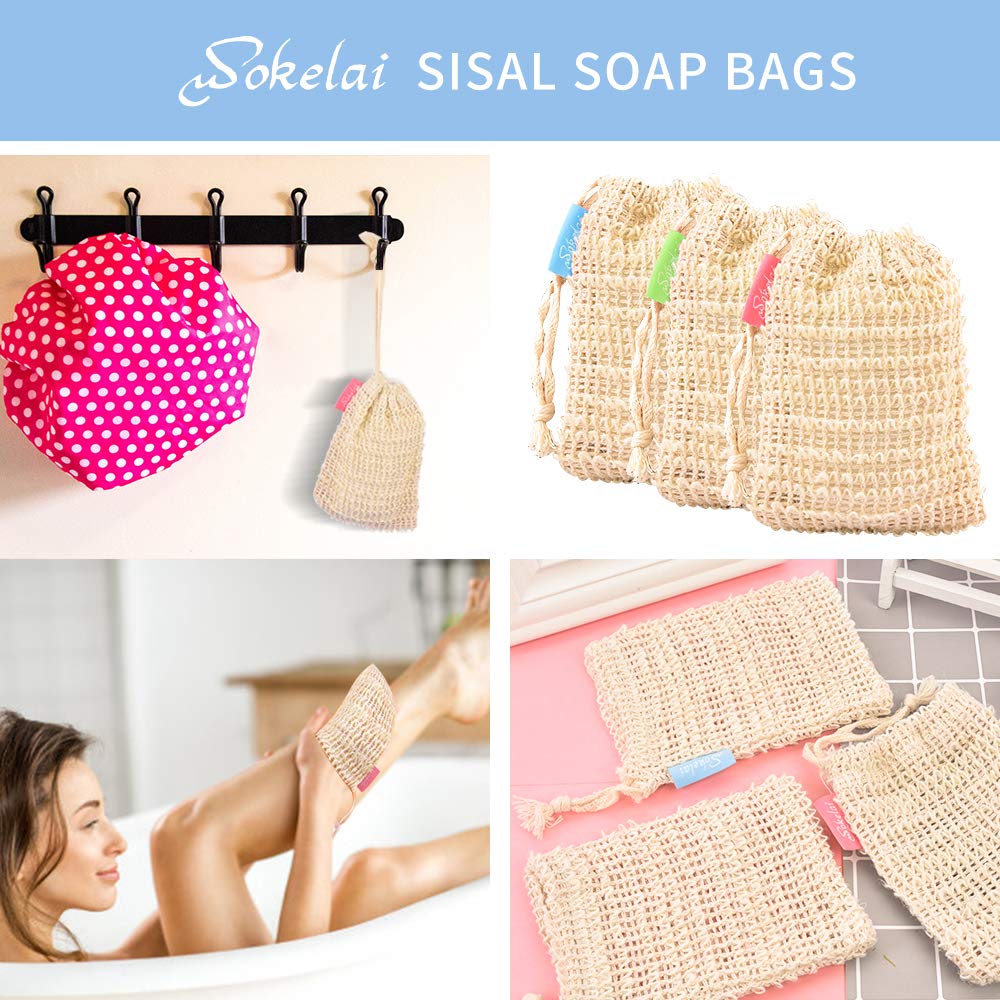 wokelai soap bag hanging in shower illustrating quick drying benefit