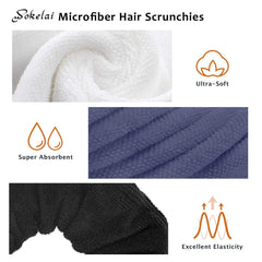 wokelai scrunchie holding wet hair in a secure bun for fast drying