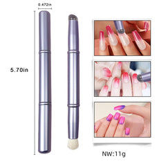WOKOTO close-up of silicone ombre tip blending color precisely on nail