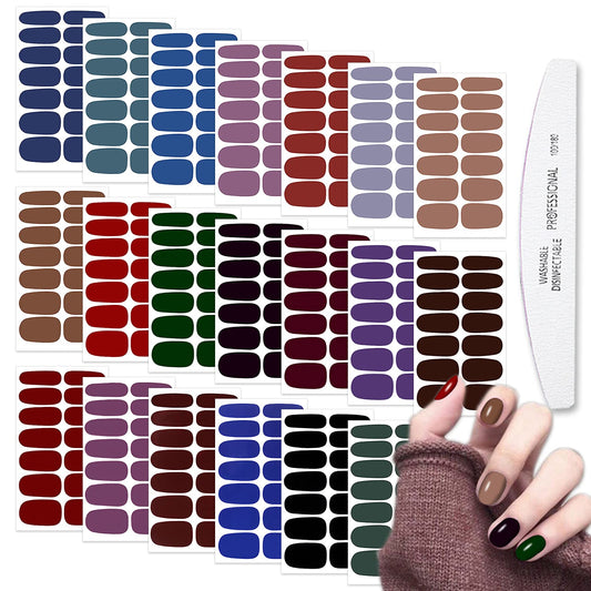 WOKOTO front packaging showing 20 sheets and included nail file for instant manicures