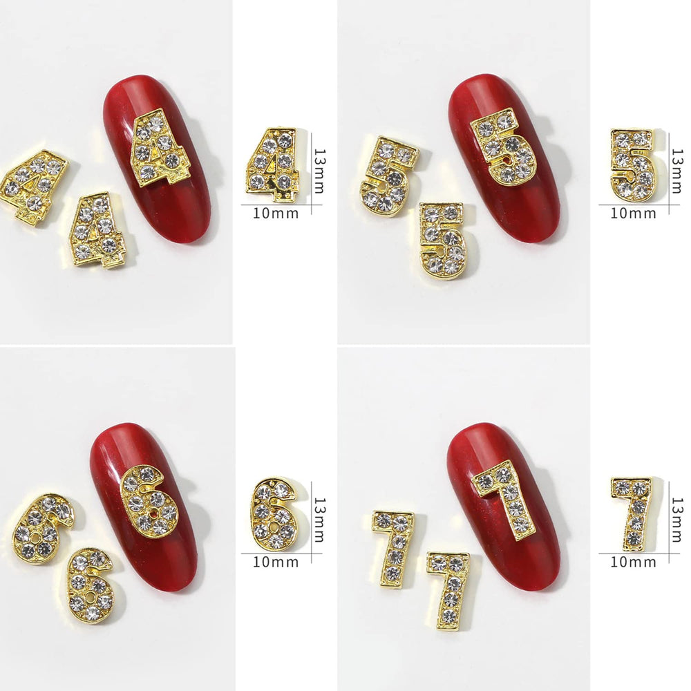 WOKOTO finished manicure at an event showing glam nails with numeric accents