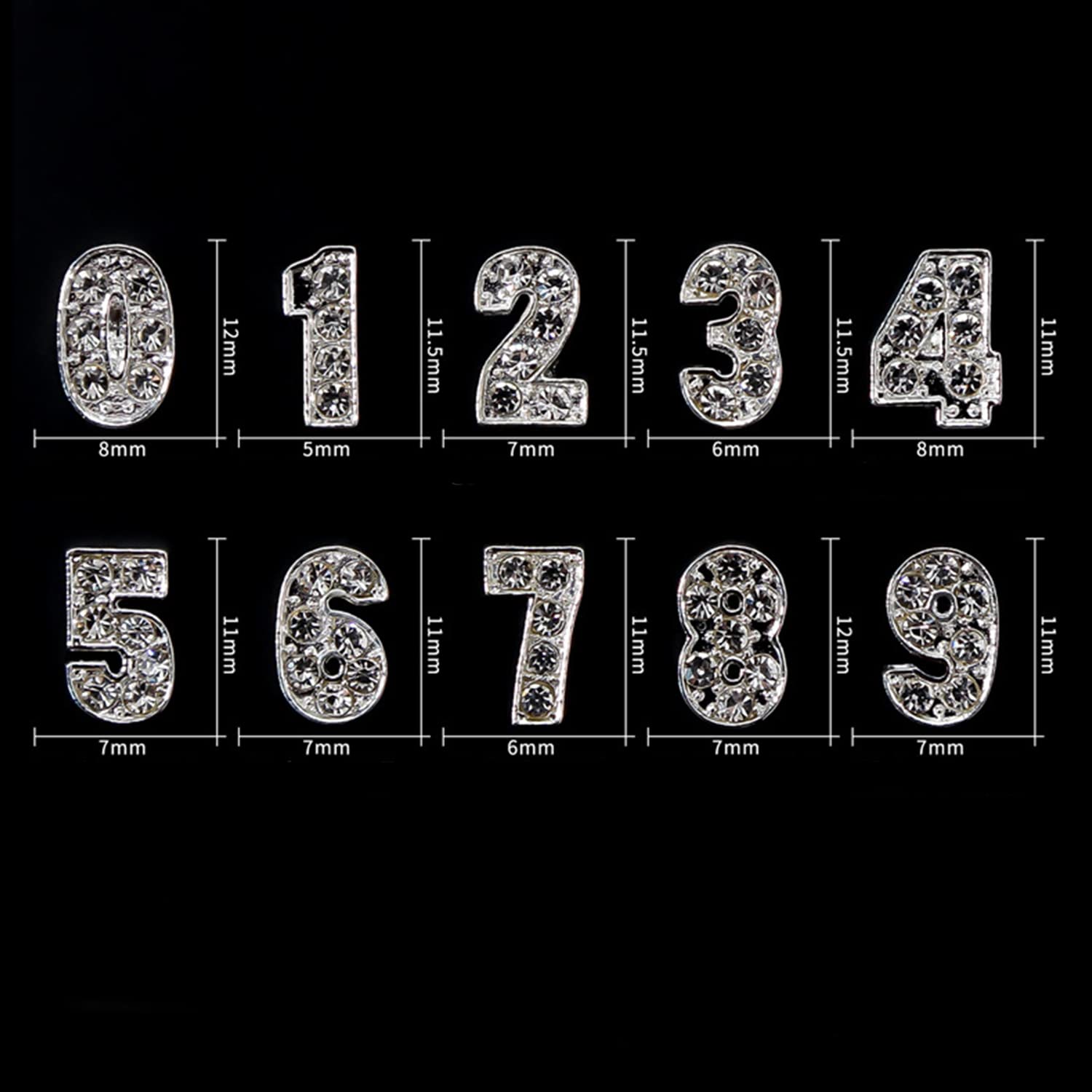 WOKOTO number charms applied on accent nail, enhances manicure with digits