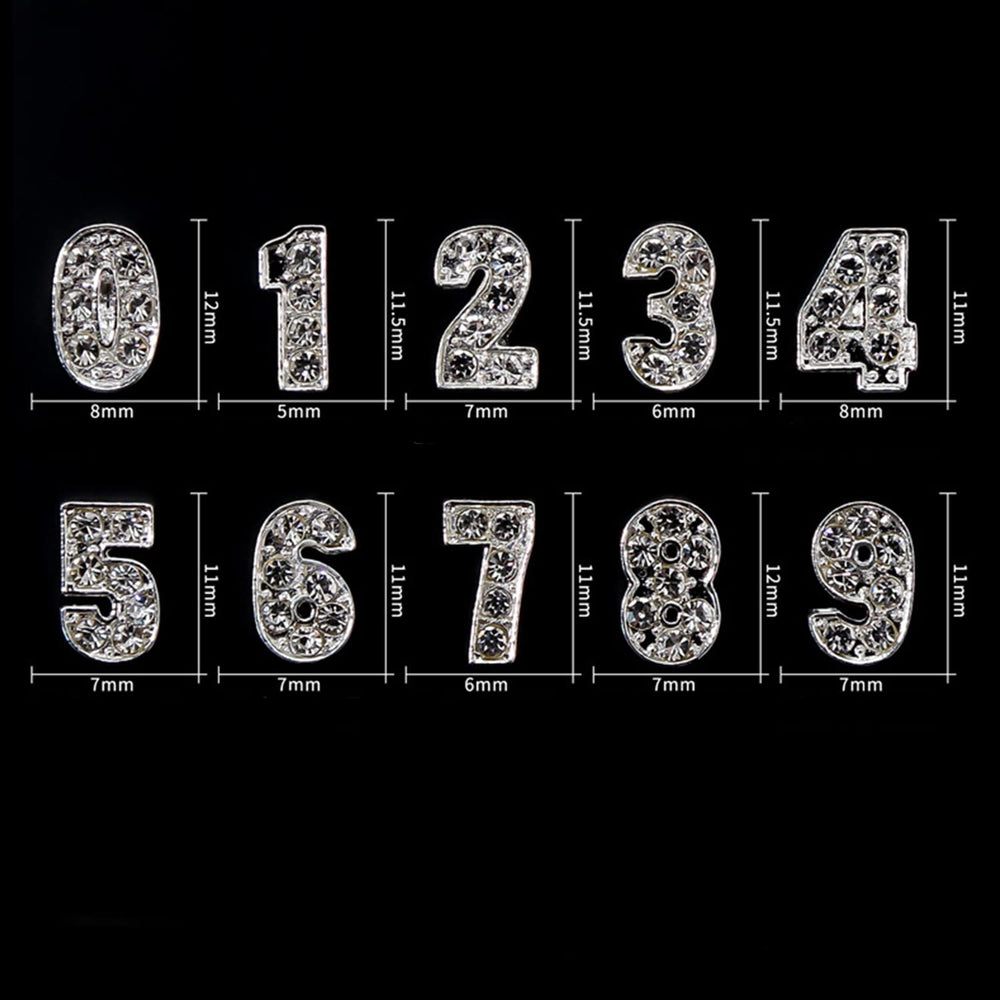 WOKOTO number charms applied on accent nail, enhances manicure with digits