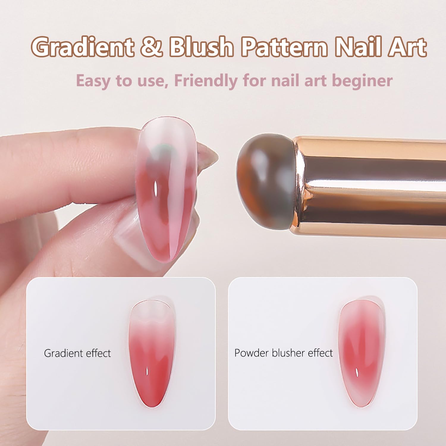 WOKOTO pink silicone bevel brush detail for precise pigment placement