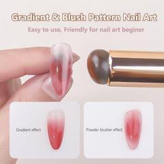 WOKOTO pink silicone bevel brush detail for precise pigment placement