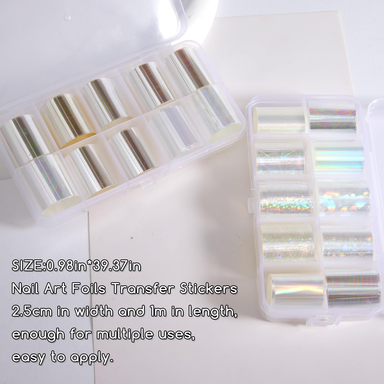 WOKOTO close-up of pearlescent foil texture revealing holographic sparkle