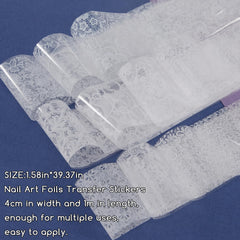 WOKOTO foil roll beside ruler to show 39.4-inch length for many manicures