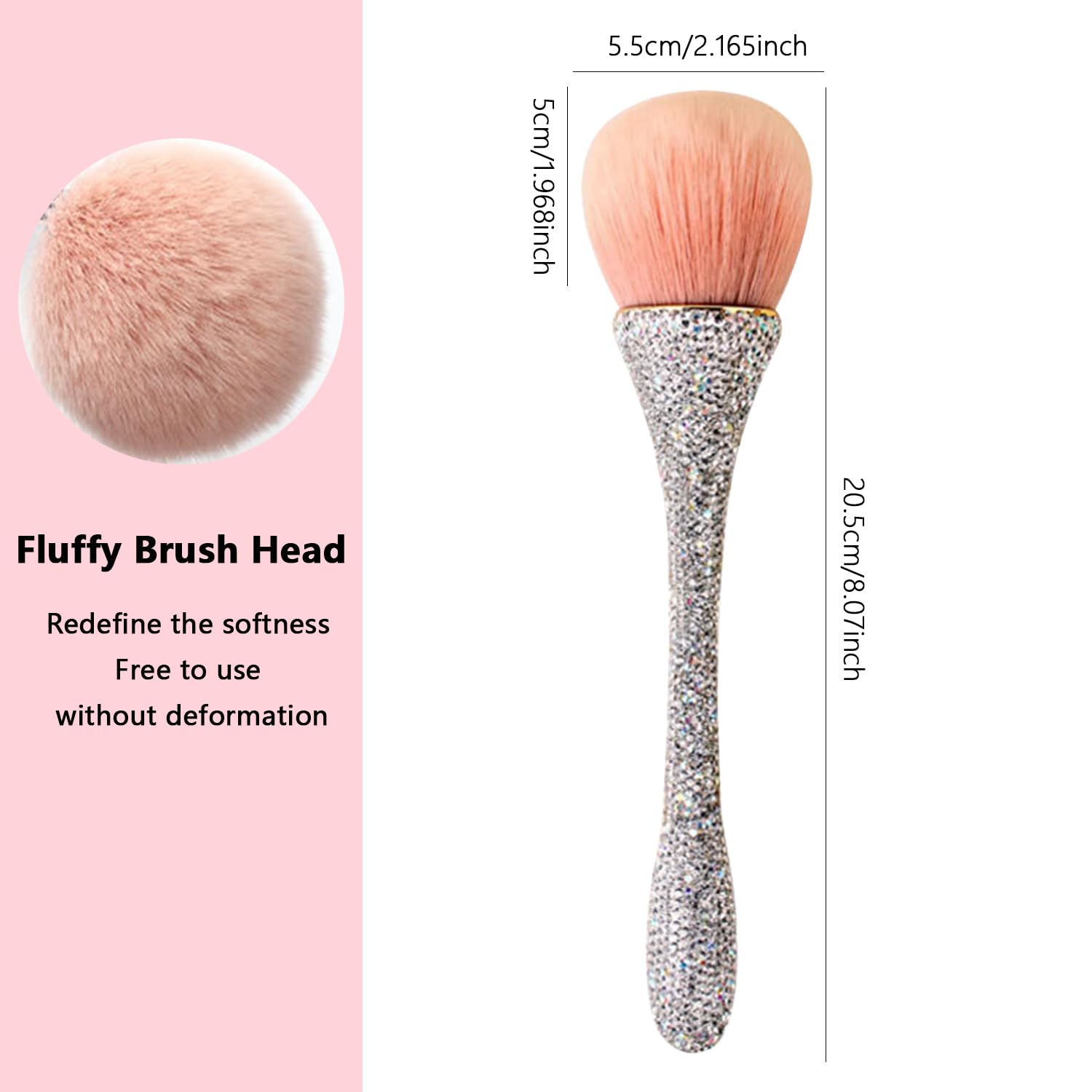 WOKOTO side profile of rose-shaped brush head reaching nail edges