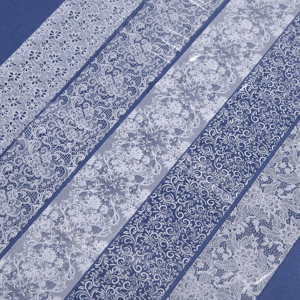WOKOTO sealed topcoat over lace design showing long-lasting glossy finish