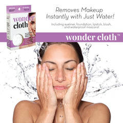 WONDER CLOTH rinsing under tap water showing stain-free cleaning benefit