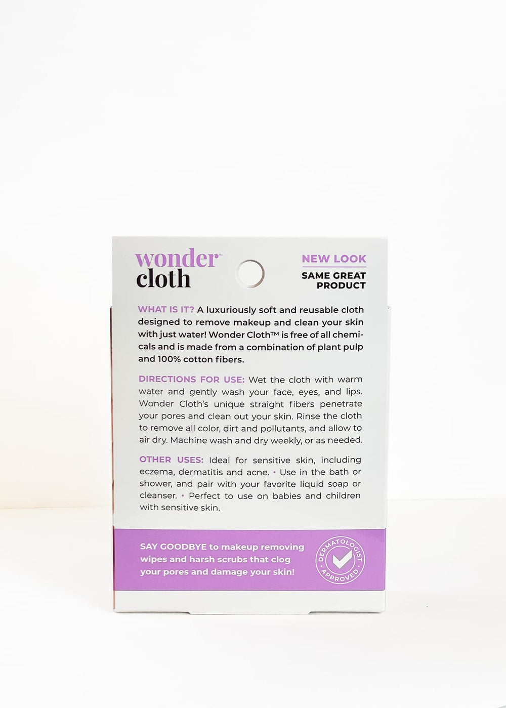 WONDER CLOTH close-up of soft fibers highlighting gentle exfoliation benefit
