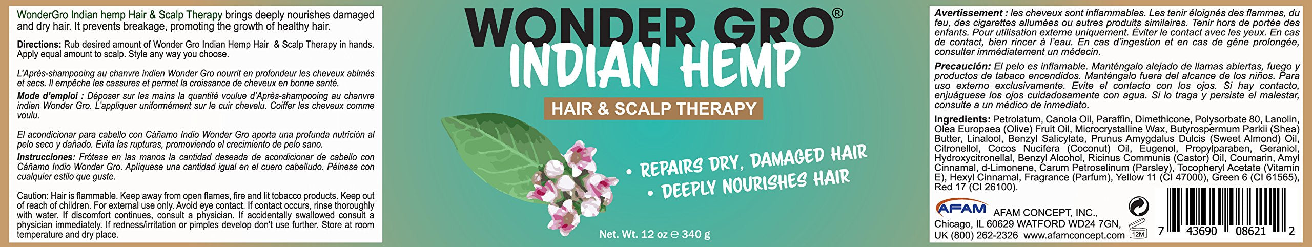 Wonder Gro jar open showing creamy pomade texture for deep conditioning