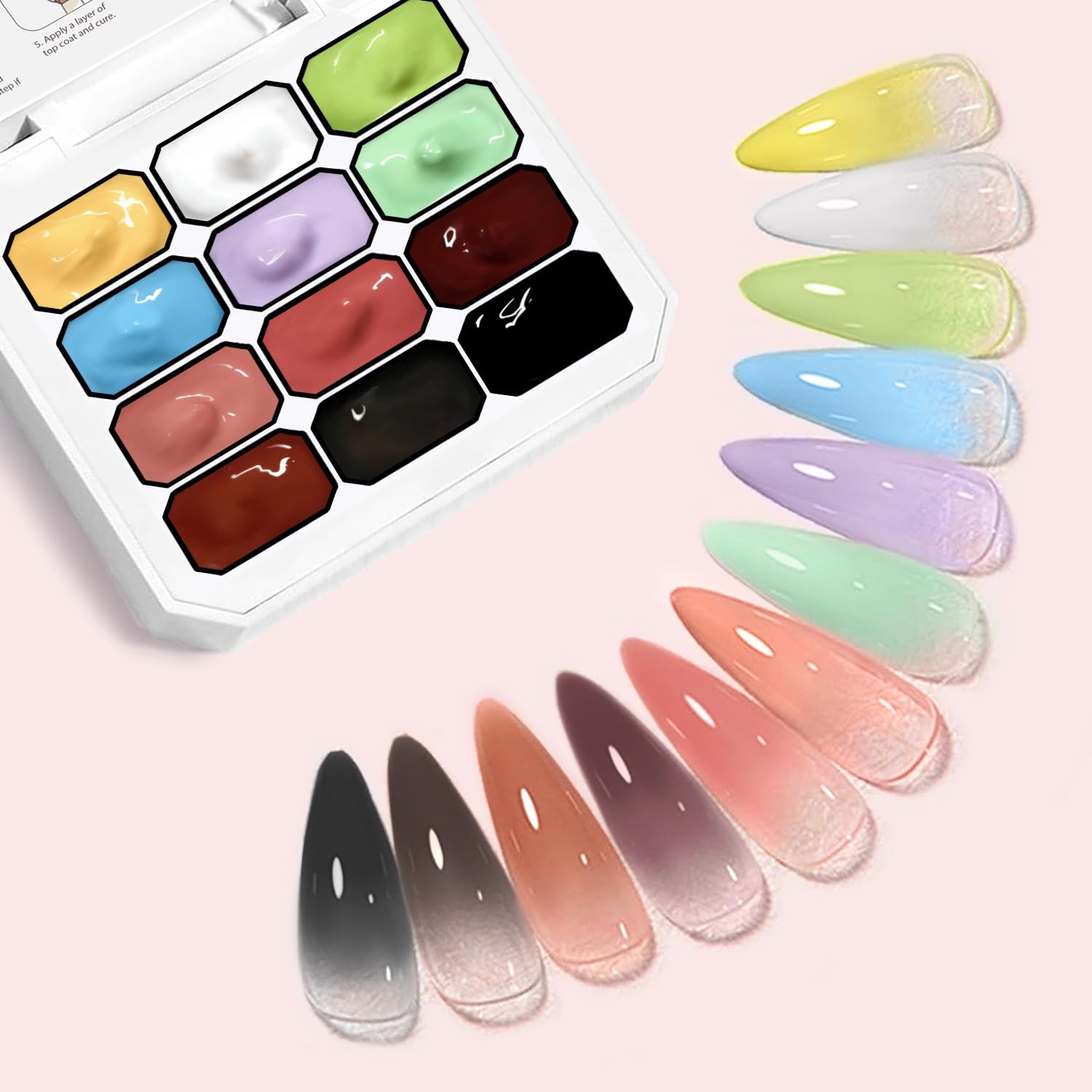 Woobena fine brush painting floral nail detail, precise strokes for intricate art