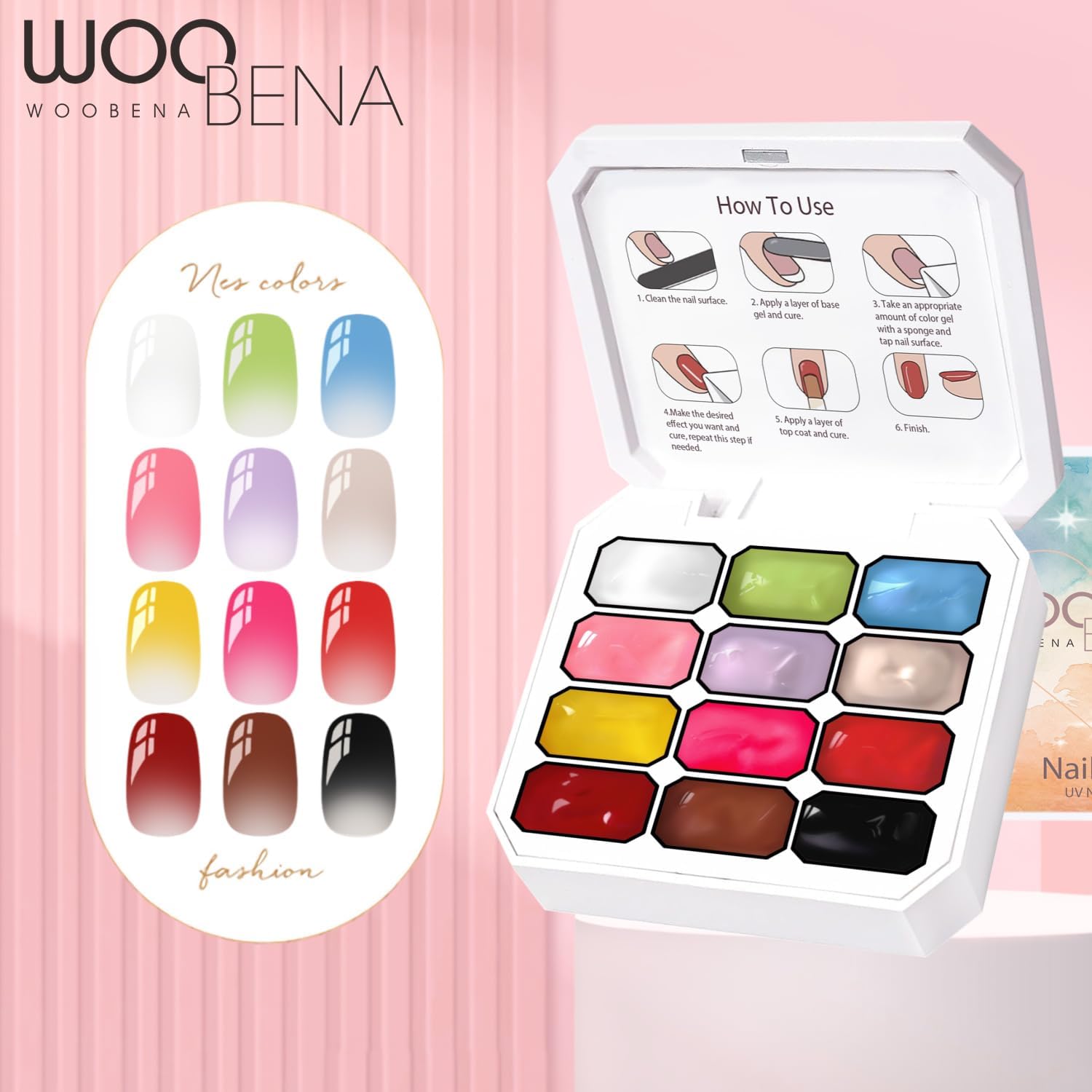 Woobena at-home manicure scene showing kit use for quick DIY