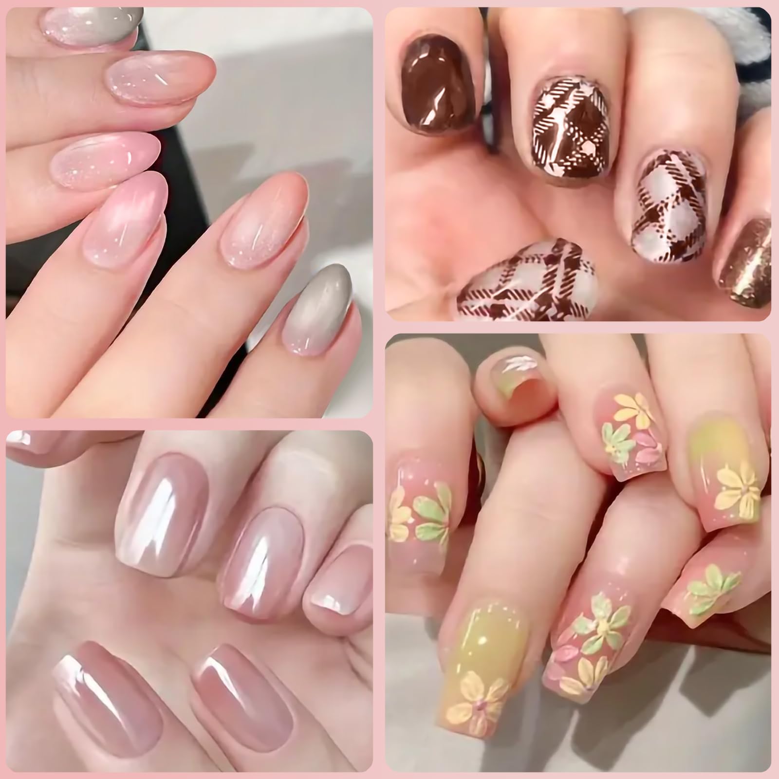 Woobena finished ombre nails in lifestyle setting showing salon-quality gradient and glossy durability