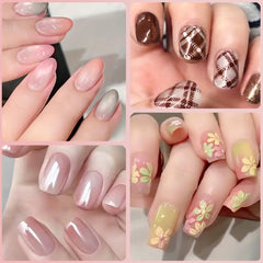 Woobena finished ombre nails in lifestyle setting showing salon-quality gradient and glossy durability