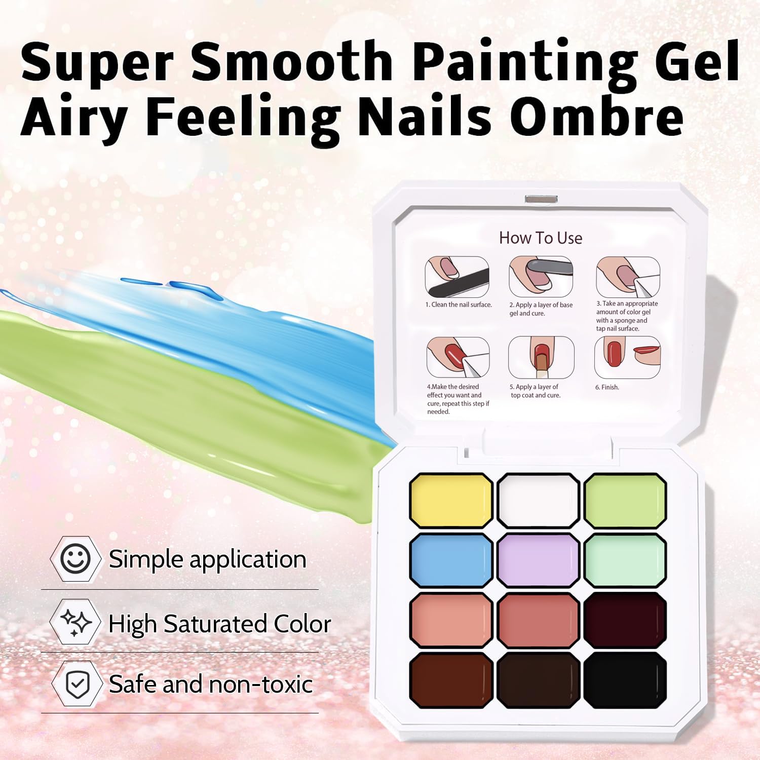 Woobena sponge application creating ombre gradient, easy flawless blending benefit