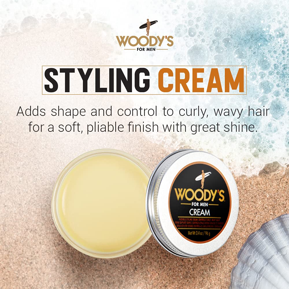 Woody's open jar close-up of cream texture, displays smooth spreadable consistency