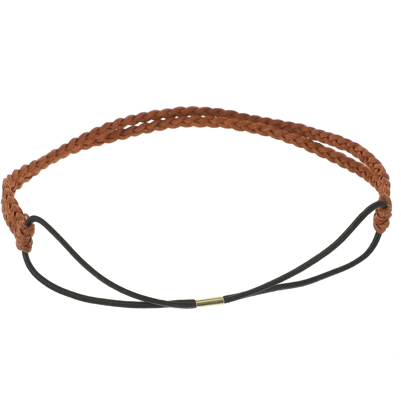 WOONEKY front view of headband showing braided design and stylish finish