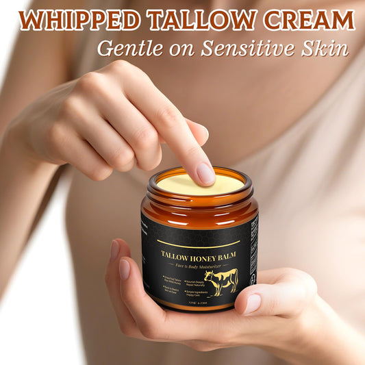 WOPD tallow texture close-up on a spoon highlighting smooth consistency