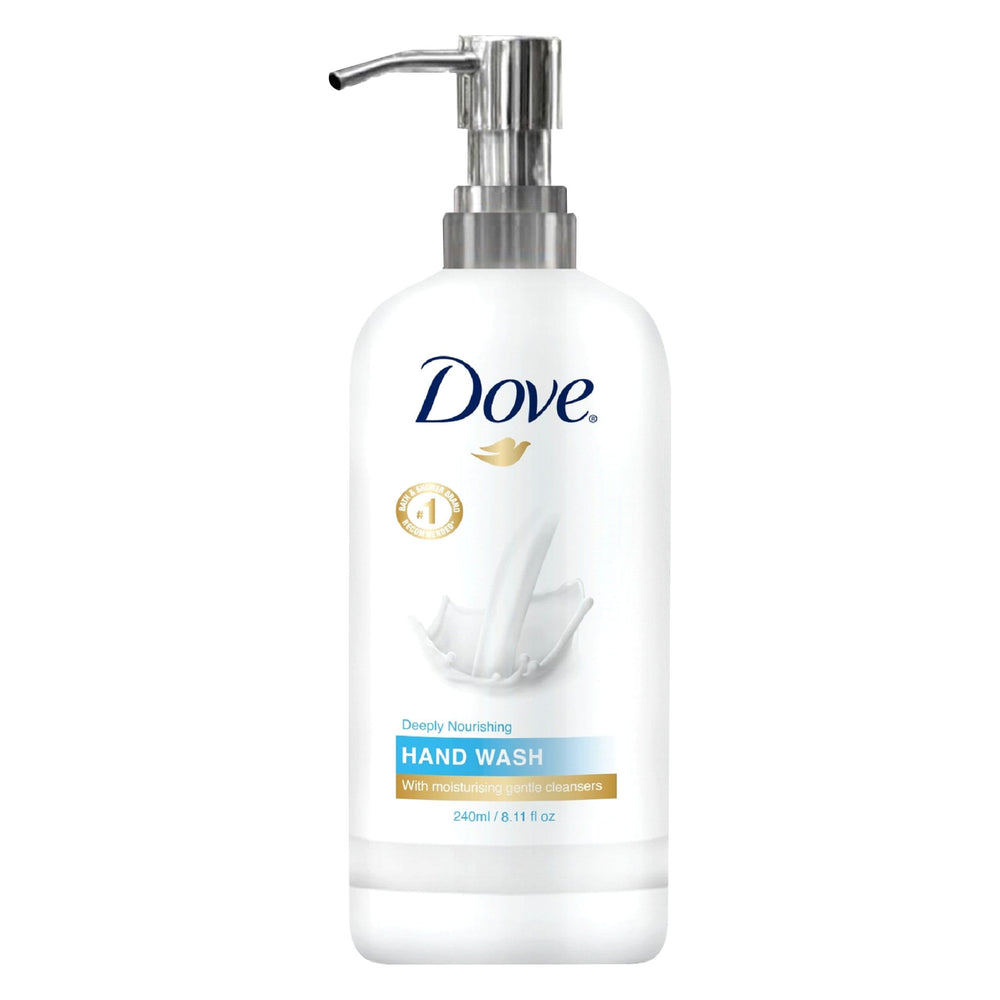 World Amenities Dove front packaging showing bottle and label for trusted softening