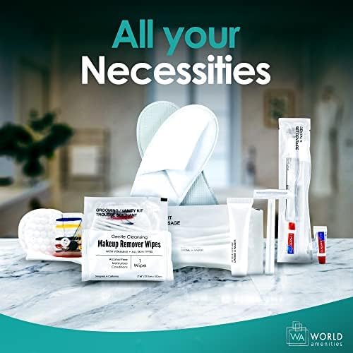World Amenities label and ingredients view showing alcohol-free formulation benefit