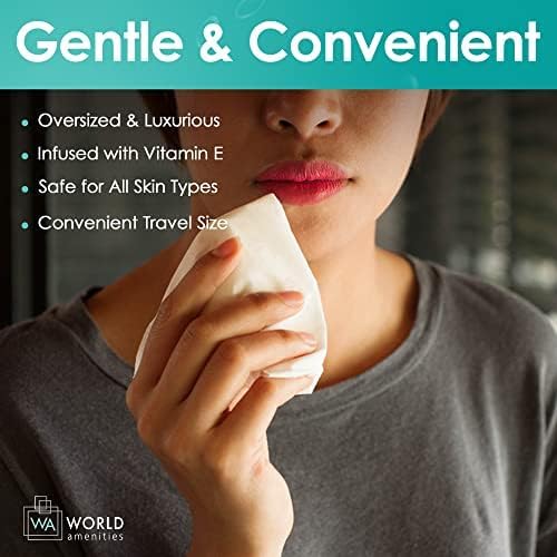 World Amenities wipe texture close-up illustrating soft cloth and gentle cleanse