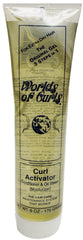 Worlds Of Curls front packaging showing 6 oz gel and defined curls