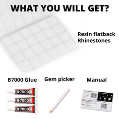 Worthofbest 24-compartment organizer keeping rhinestones neatly sorted