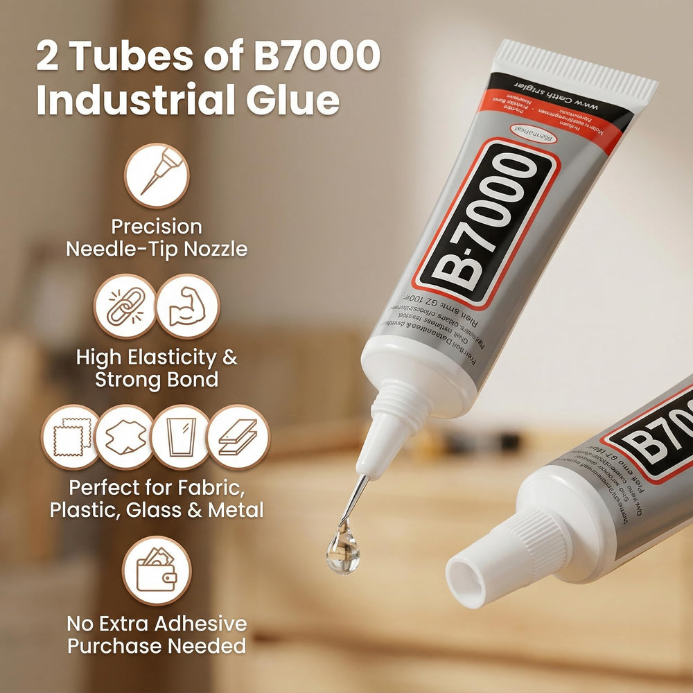Worthofbest B7000 glue tube detail showing precision tip for durable bonds