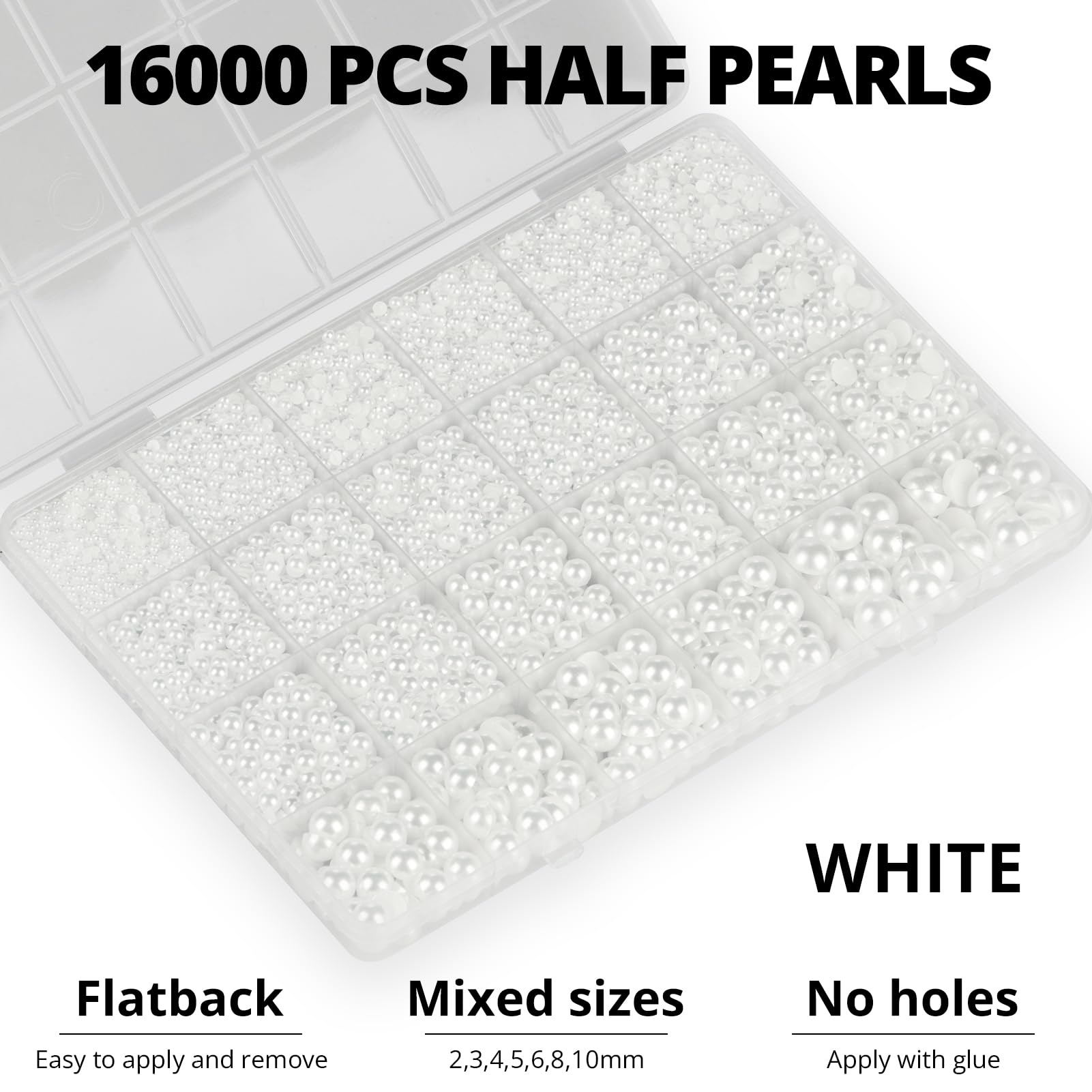 Worthofbest close-up showing 2–10mm pearls for precise size selection