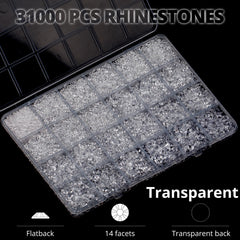 Worthofbest close-up 14-facet transparent gem showing sparkle and clarity