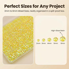 Worthofbest close-up resin rhinestones showing sparkle and consistent shape for clean application