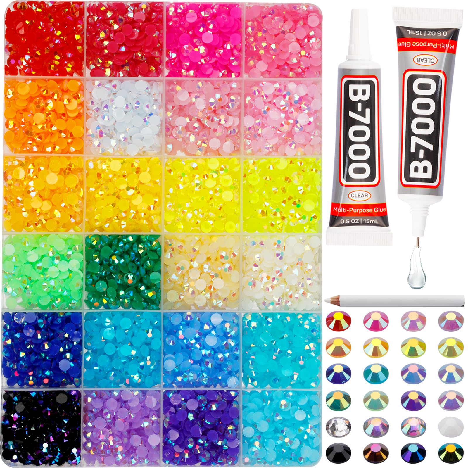 Worthofbest front packaging showing 24-color kit and included tools, ready to craft