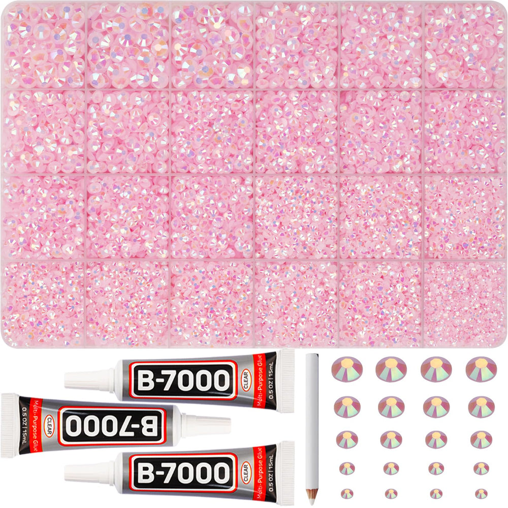 Worthofbest front packaging showing full rhinestone and glue kit, perfect for crafting