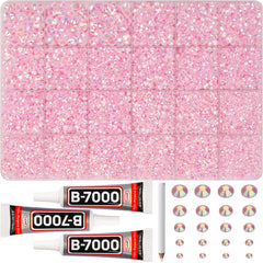 Worthofbest front packaging showing full rhinestone and glue kit, perfect for crafting