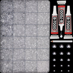 Worthofbest front packaging showing complete rhinestone kit and tools for easy crafting