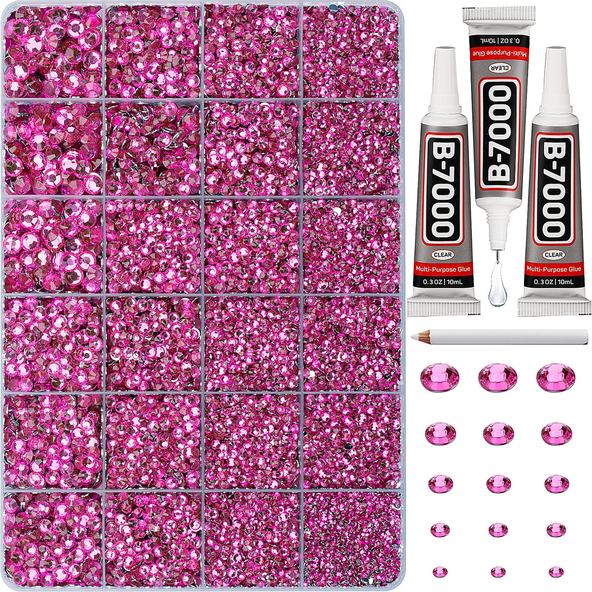 Worthofbest front view of kit packaging showing organized gem set and accessories for easy gifting