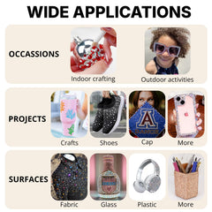 Worthofbest craft workspace with rhinestones in use inspiring project-ready creativity