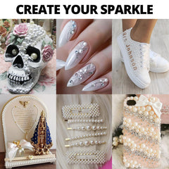 Worthofbest nail art with tiny pearls illustrating fine-detail embellishment