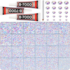 Worthofbest front packaging showing full rhinestone kit and tools for instant crafting