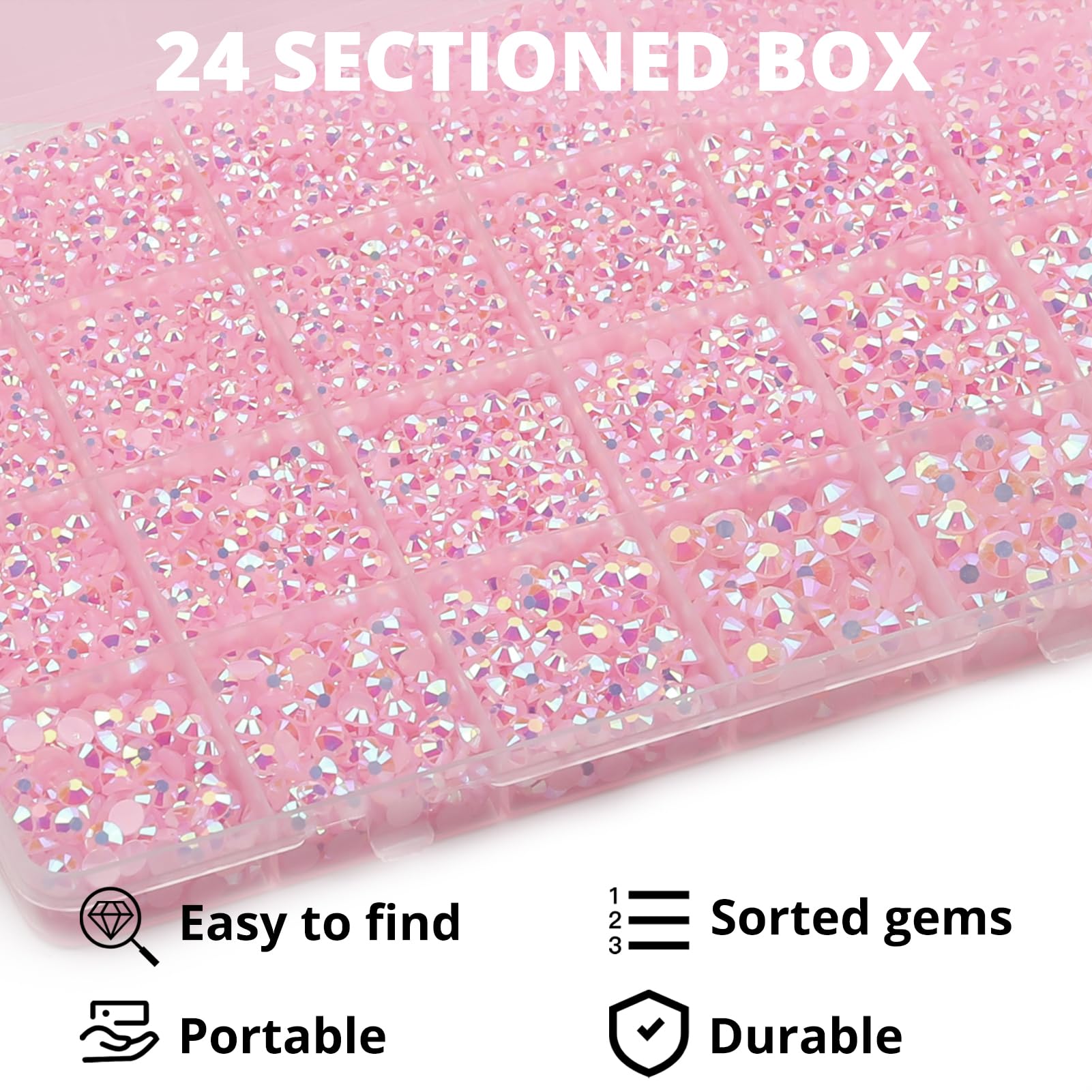 Worthofbest open storage box with sorted compartments offering quick access and organization